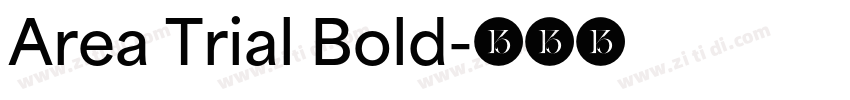 Area Trial Bold字体转换